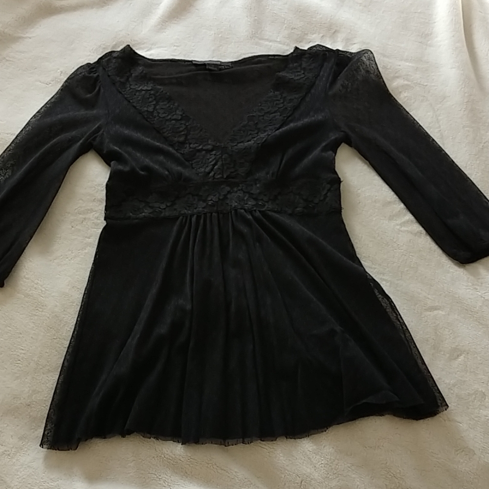 Black lace blouse from Express